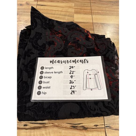 Harubella By Exotic Abstract Tapestry Open Jacket in Fall Colors Size 1X - Picture 8 of 9